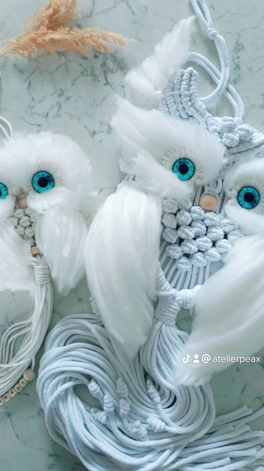 hibou et chouette macramé